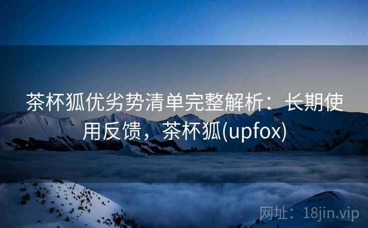 茶杯狐优劣势清单完整解析：长期使用反馈，茶杯狐(upfox)