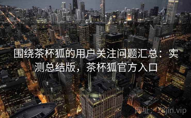 围绕茶杯狐的用户关注问题汇总：实测总结版，茶杯狐官方入口