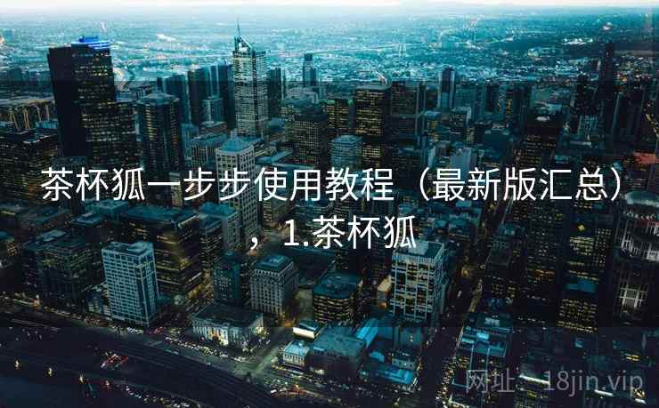 茶杯狐一步步使用教程（最新版汇总），1.茶杯狐